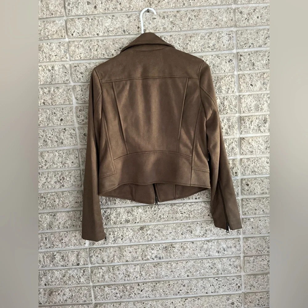 NWOT! Banana Republic Factory Faux Suede Moto Jacket - Picture 3 of 4